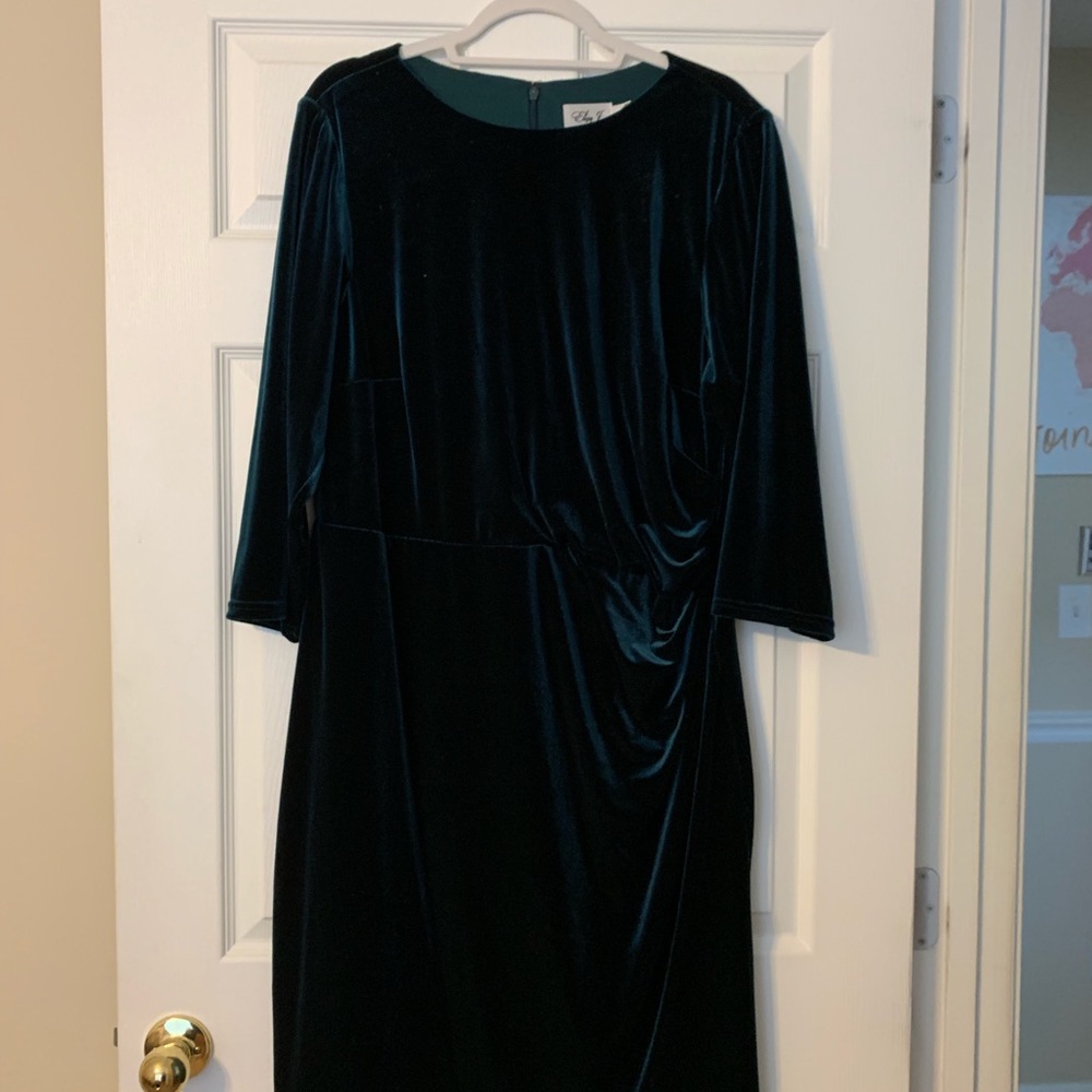 Crushed velvet dress.